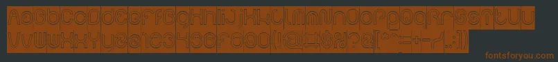 FUNRECORD Hollow Inverse Font – Brown Fonts on Black Background