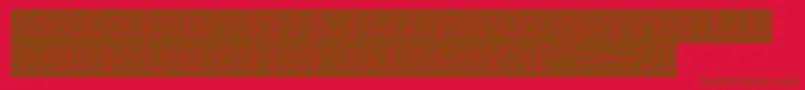 FUNRECORD Hollow Inverse Font – Brown Fonts on Red Background