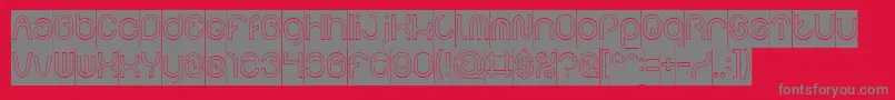 FUNRECORD Hollow Inverse Font – Gray Fonts on Red Background