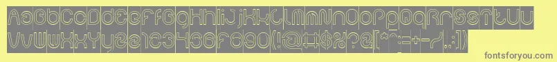 FUNRECORD Hollow Inverse Font – Gray Fonts on Yellow Background