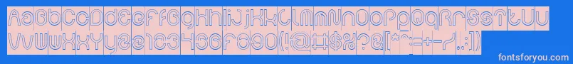 FUNRECORD Hollow Inverse Font – Pink Fonts on Blue Background