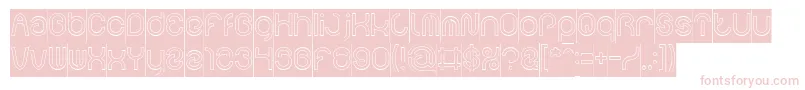 FUNRECORD Hollow Inverse Font – Pink Fonts on White Background