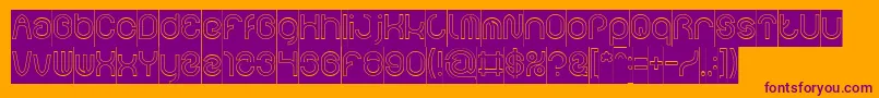 FUNRECORD Hollow Inverse Font – Purple Fonts on Orange Background