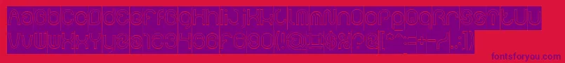 FUNRECORD Hollow Inverse-Schriftart – Violette Schriften auf rotem Hintergrund