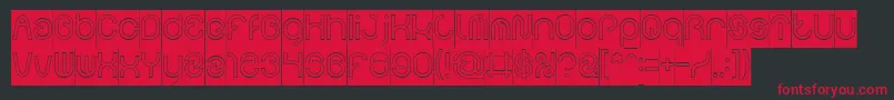FUNRECORD Hollow Inverse Font – Red Fonts on Black Background
