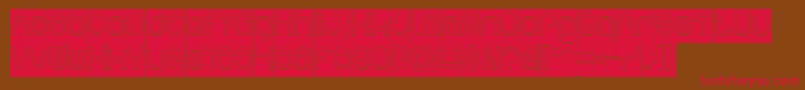 FUNRECORD Hollow Inverse Font – Red Fonts on Brown Background
