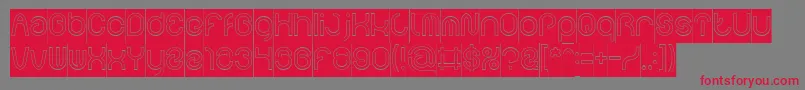 FUNRECORD Hollow Inverse-Schriftart – Rote Schriften auf grauem Hintergrund