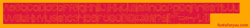 FUNRECORD Hollow Inverse Font – Red Fonts on Orange Background