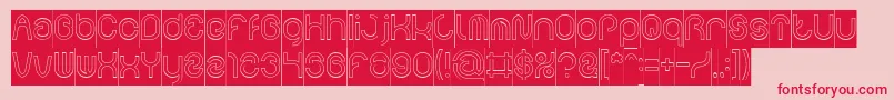 FUNRECORD Hollow Inverse Font – Red Fonts on Pink Background