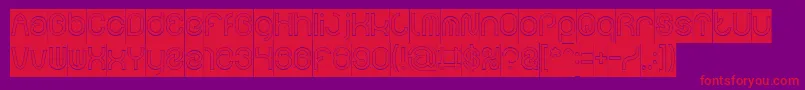 FUNRECORD Hollow Inverse-Schriftart – Rote Schriften auf violettem Hintergrund