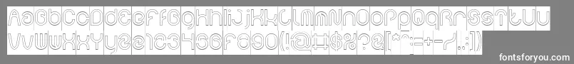 FUNRECORD Hollow Inverse Font – White Fonts on Gray Background