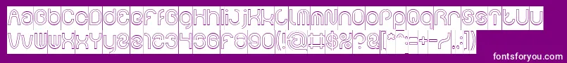 FUNRECORD Hollow Inverse Font – White Fonts on Purple Background