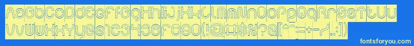 FUNRECORD Hollow Inverse Font – Yellow Fonts on Blue Background