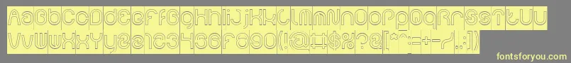 FUNRECORD Hollow Inverse-Schriftart – Gelbe Schriften auf grauem Hintergrund