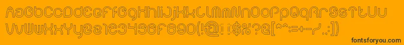 FUNRECORD Hollow Font – Black Fonts on Orange Background