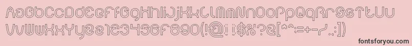 FUNRECORD Hollow Font – Black Fonts on Pink Background