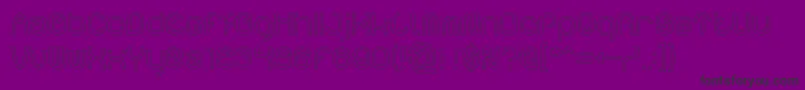 FUNRECORD Hollow Font – Black Fonts on Purple Background