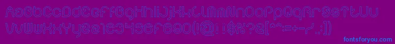 FUNRECORD Hollow-Schriftart – Blaue Schriften auf violettem Hintergrund