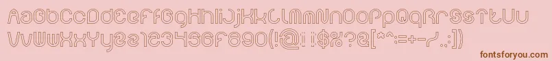 FUNRECORD Hollow Font – Brown Fonts on Pink Background