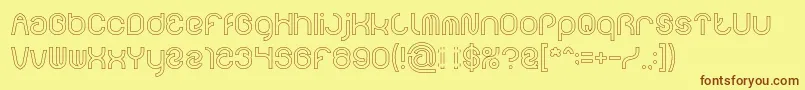 FUNRECORD Hollow Font – Brown Fonts on Yellow Background