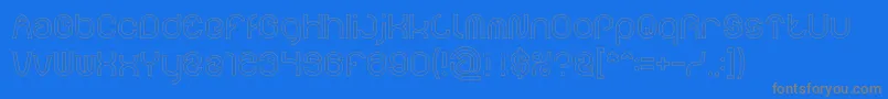 FUNRECORD Hollow Font – Gray Fonts on Blue Background