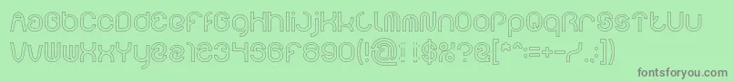 FUNRECORD Hollow Font – Gray Fonts on Green Background