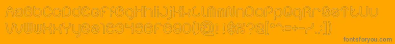 FUNRECORD Hollow-Schriftart – Graue Schriften auf orangefarbenem Hintergrund