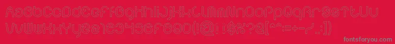 FUNRECORD Hollow Font – Gray Fonts on Red Background