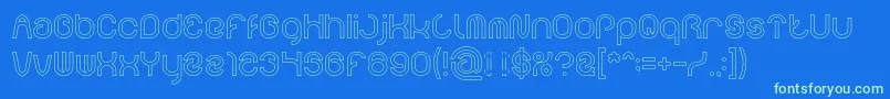 FUNRECORD Hollow Font – Green Fonts on Blue Background