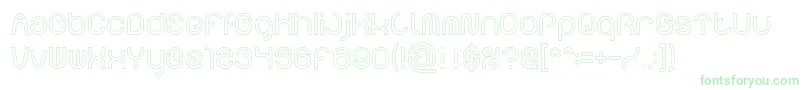 FUNRECORD Hollow Font – Green Fonts on White Background