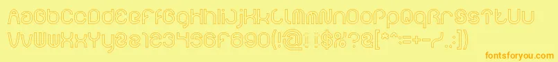 FUNRECORD Hollow Font – Orange Fonts on Yellow Background