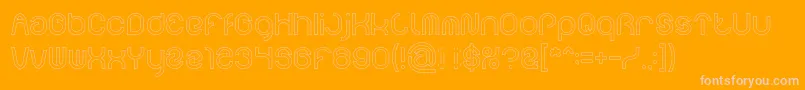 FUNRECORD Hollow Font – Pink Fonts on Orange Background