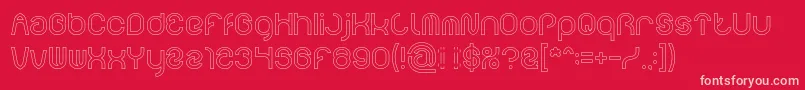 FUNRECORD Hollow Font – Pink Fonts on Red Background