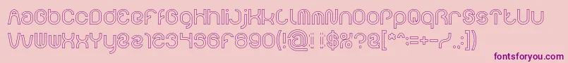 FUNRECORD Hollow Font – Purple Fonts on Pink Background