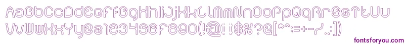 FUNRECORD Hollow Font – Purple Fonts on White Background