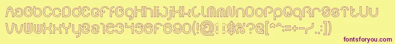 FUNRECORD Hollow Font – Purple Fonts on Yellow Background