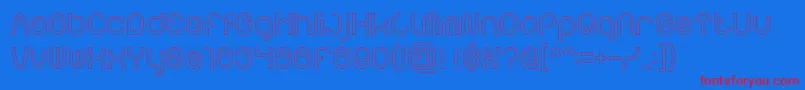 FUNRECORD Hollow Font – Red Fonts on Blue Background