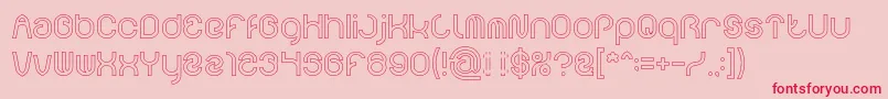 FUNRECORD Hollow Font – Red Fonts on Pink Background