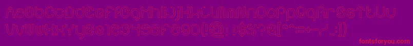 FUNRECORD Hollow Font – Red Fonts on Purple Background