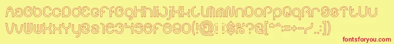 FUNRECORD Hollow Font – Red Fonts on Yellow Background