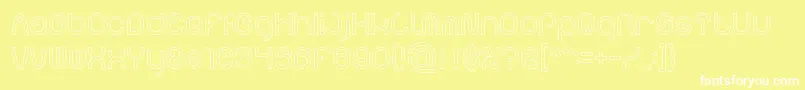 FUNRECORD Hollow Font – White Fonts on Yellow Background