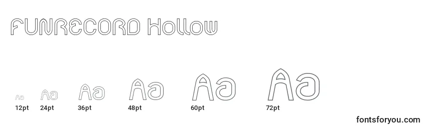 FUNRECORD Hollow Font Sizes