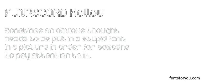 Review of the FUNRECORD Hollow Font