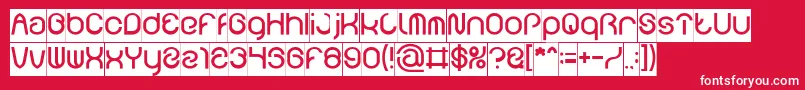 FUNRECORD Inverse-Schriftart – Weiße Schriften auf rotem Hintergrund