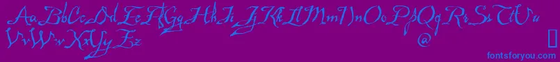 Police Mad – polices bleues sur fond violet