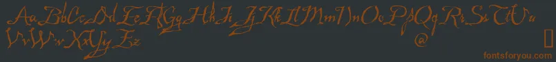 Mad Font – Brown Fonts on Black Background