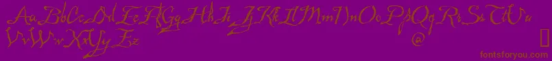 Mad Font – Brown Fonts on Purple Background