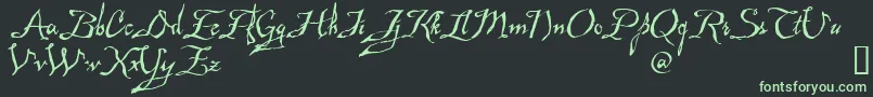 Mad Font – Green Fonts on Black Background