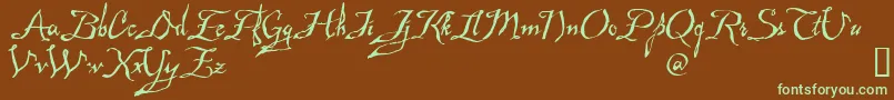 Mad Font – Green Fonts on Brown Background
