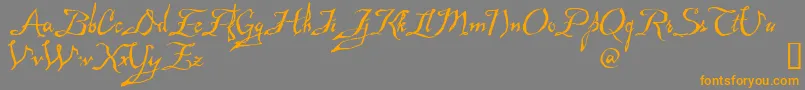Mad-Schriftart – Orangefarbene Schriften auf grauem Hintergrund
